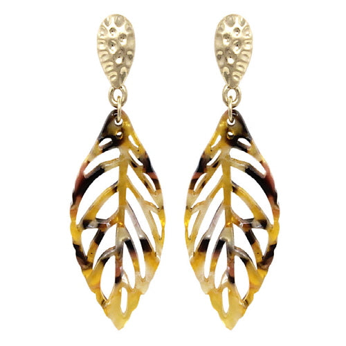 COLORFUL LEAF EARRING - YL