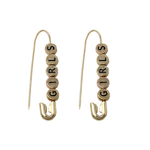 [12 PC] Safety pin earring - girls
