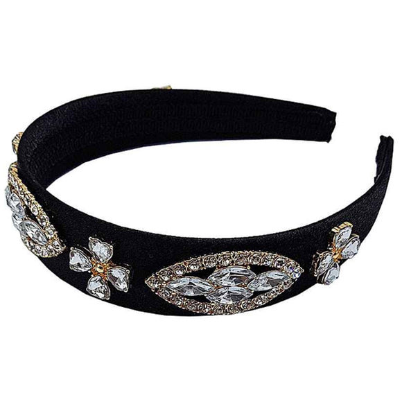 Embellished headband - black