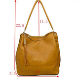 Single handle hobo with pouch - blush