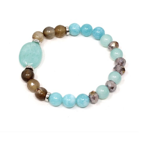 Glass bead bracelet - turquoise