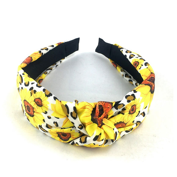 [ 6PC SET ] Leopard w/ sunflower headband