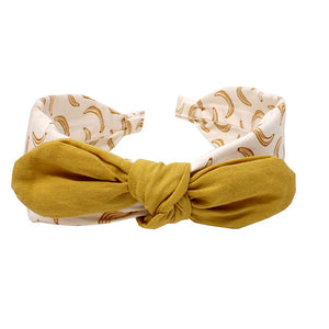 Banana print ribbon headband