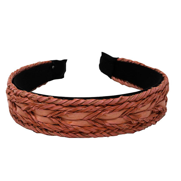 Rattan headband - pink