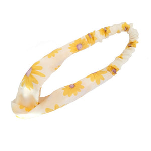 Daisy flower hairband - yellow