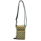 Monogram crossbody bag - black