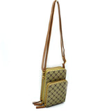 Monogram crossbody bag - taupe