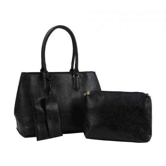 Tote & pouch set - black