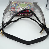 Clear single handle shoulder bag with pyton print pouch - multi 4