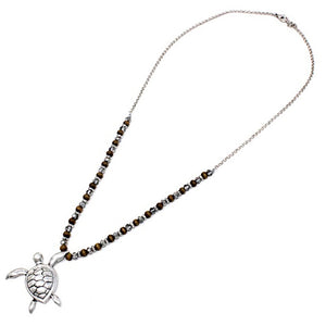 Sea turtle necklace set - silver