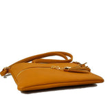 Tassel zipper crossbody bag - mustard