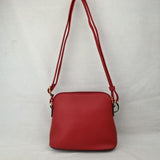 Check print & color-block crossbody bag - burgundy/brown