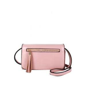 Tassel crossbody bag - pink