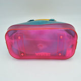 Color block jelly tote - clear