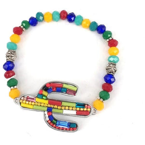 Cactus multi color bead bracelet