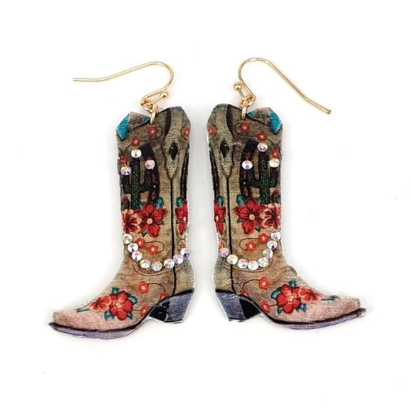 [12PC] Western boots -flower & cactus
