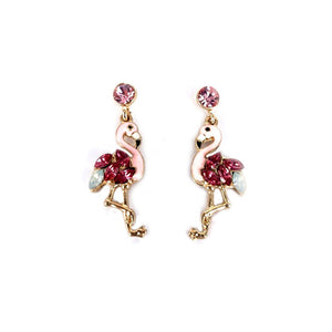 [ 6PC SET ] Flamingo crystal earring