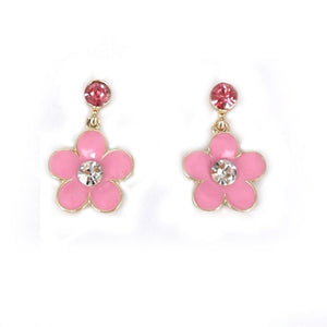 [ 6PC SET ] Flower epoxy earring - pink
