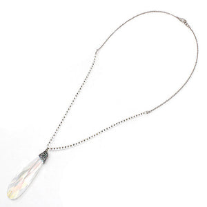 Semi precious pendant necklace set - auroboreal