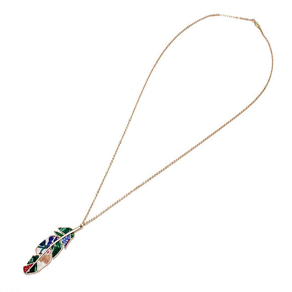 Fashion feather necklace set