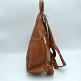 Double zipper bacpack - brown