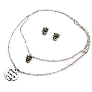 Faith Hope Love necklace set