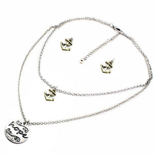 Hope & anchor necklace set