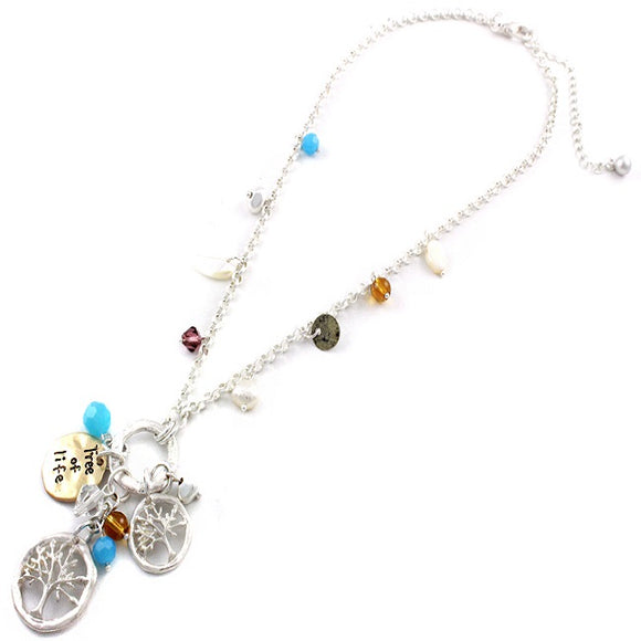 Tree of life charm necklace set