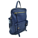 Belted fashion backpack - navy blue