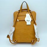 Belted fashion backpack - brown