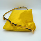 Fur crossbody bag - yellow