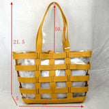 See through tote - red
