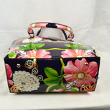 3 in 1 Floral & Pearl tote & Hard handle bag set - blush