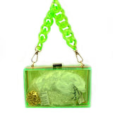 Acrylic square bag - green