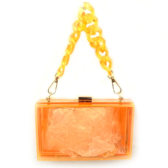 Acrylic square bag - orange