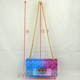 Small jelly chain crossbody bag - multi 7