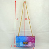 Small jelly chain crossbody bag - multi 1