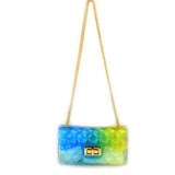 Small jelly chain crossbody bag - multi 6