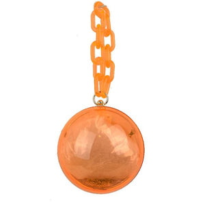 Acrylic chain round bag - orange