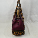 Leopard tote with wallet - stone