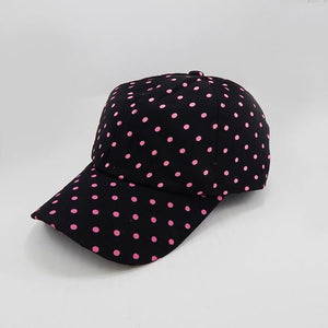 Polka dot hat - black