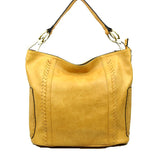 Braided detail single handle hobo bag - yellow