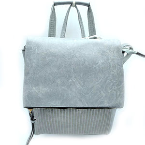 Foldover & laser cut backpack - grey