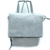 Foldover & laser cut backpack - grey