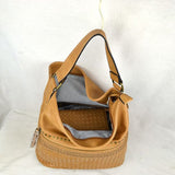 Stud & Weaving hobo bag with wallet - blush