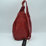 Fashion leather sling bag - black
