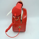 Telephone Design Satchel Bag - red