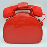 Telephone Design Satchel Bag - red