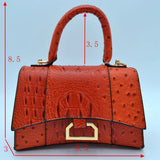 Crocodile embossed tote - stone