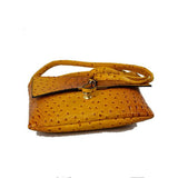 Crocodile embossed crossbody bag - dark blush
